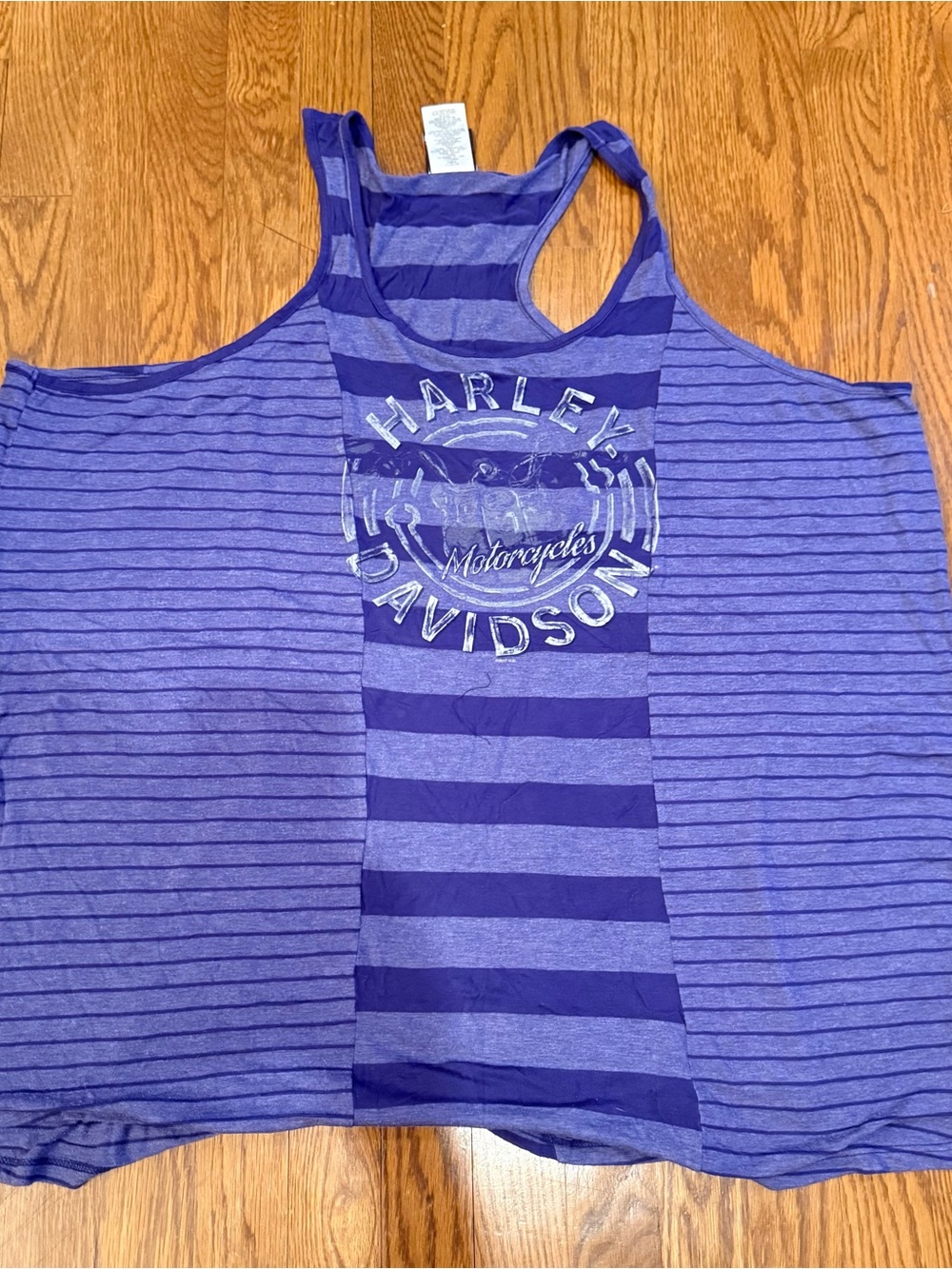 Harley-Davidson women’s Purple Striped Tank with Logo. Size 3X